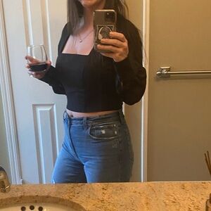 Vici black corset style top large